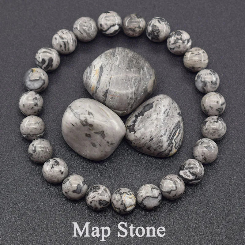 Natural 5A Lapis Lazuli Stone Bracelet - Elastic Healing Bead Jewelry Gift for Men & Women
