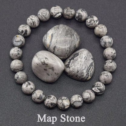 Natural 5A Lapis Lazuli Stone Bracelet - Elastic Healing Bead Jewelry Gift for Men & Women