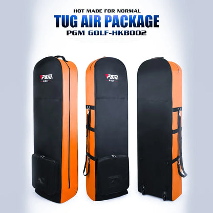 PGM Golf Aviation Bag – Large Capacity Foldable Golf Bag with Silent Wheels for Airplane Travel, HKB002