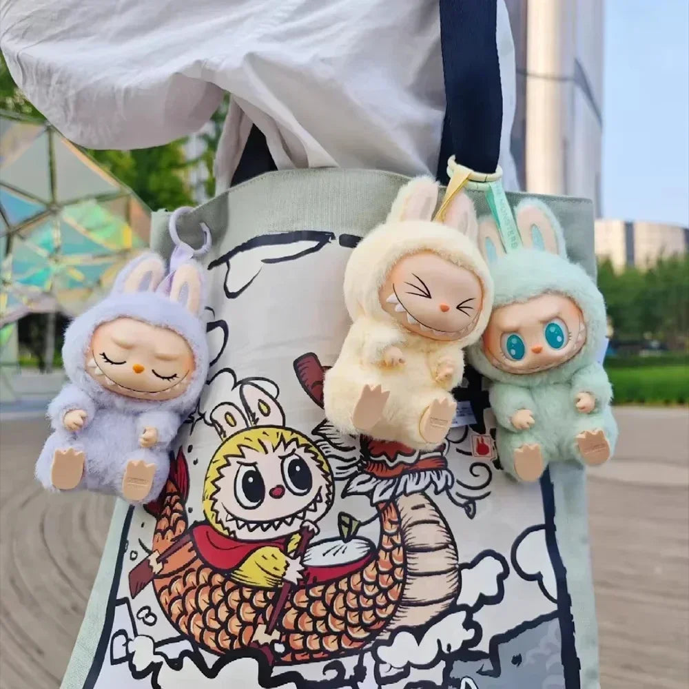 1:1 High-Quality Macaron 2nd The Monsters Labubu Sitting Party Vinyl Plush Blind Box Doll Gift