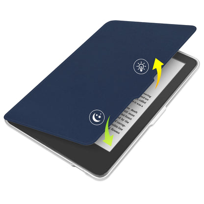 Kobo Clara 2E Case with Screen Protector — 6" Auto Sleep Leather Magnetic Cover & Transparent Acrylic Funda