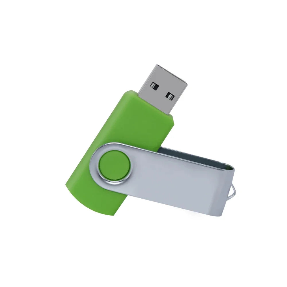 USB Flash Drive 2.0 Metal Swivel Pendrive – 16GB 32GB 64GB 128GB Portable Memory Stick