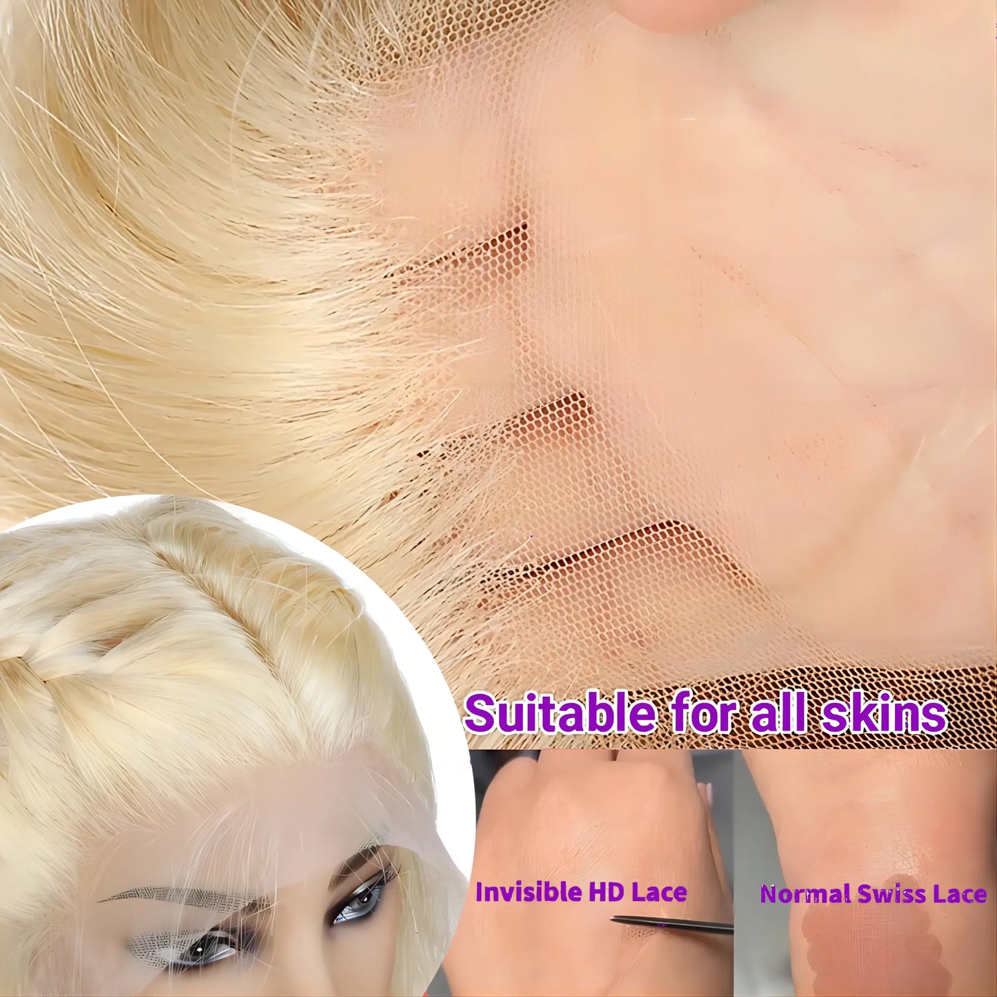 613 Blonde Body Wave Wig – Pre-Plucked 16-36 Inch 100% Human Hair, 13x4 13x6 HD Lace Frontal Wig, 180% 200% Density
