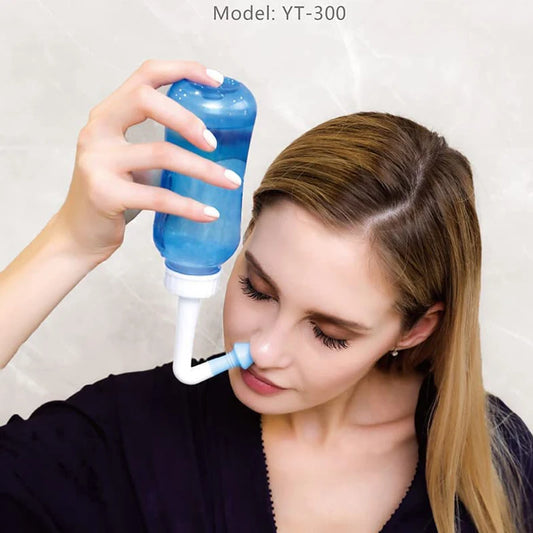 Professional Nasal Irrigation Wash Bottle - Nose Cleaner Neti Pot for Allergy Relief, Sinus Care & Adults Children