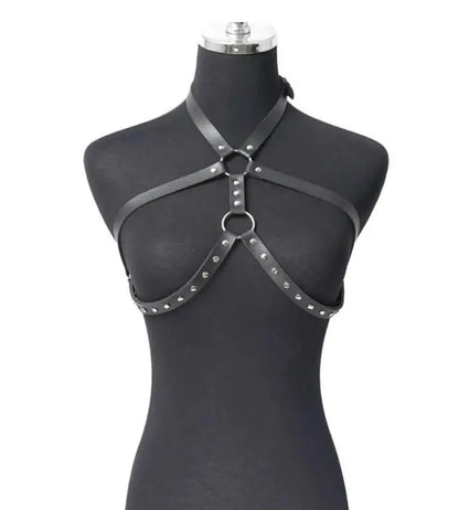 Sexy Leather Leg Harness Garter Belt – Thigh Lingerie for Gothic, Fetish & Festival Wear