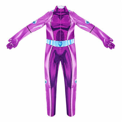 Totally Spies Cosplay Bodysuit - 3D Print Samantha, Clover & Alex Zentai Jumpsuit for Adult Women Halloween Costume