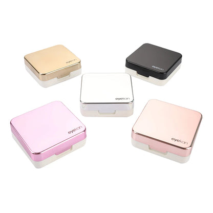 Portable Square Contact Lens Case – Travel Storage Container & Soaking Box in Solid Colors, Fashion Eye Care Accessories