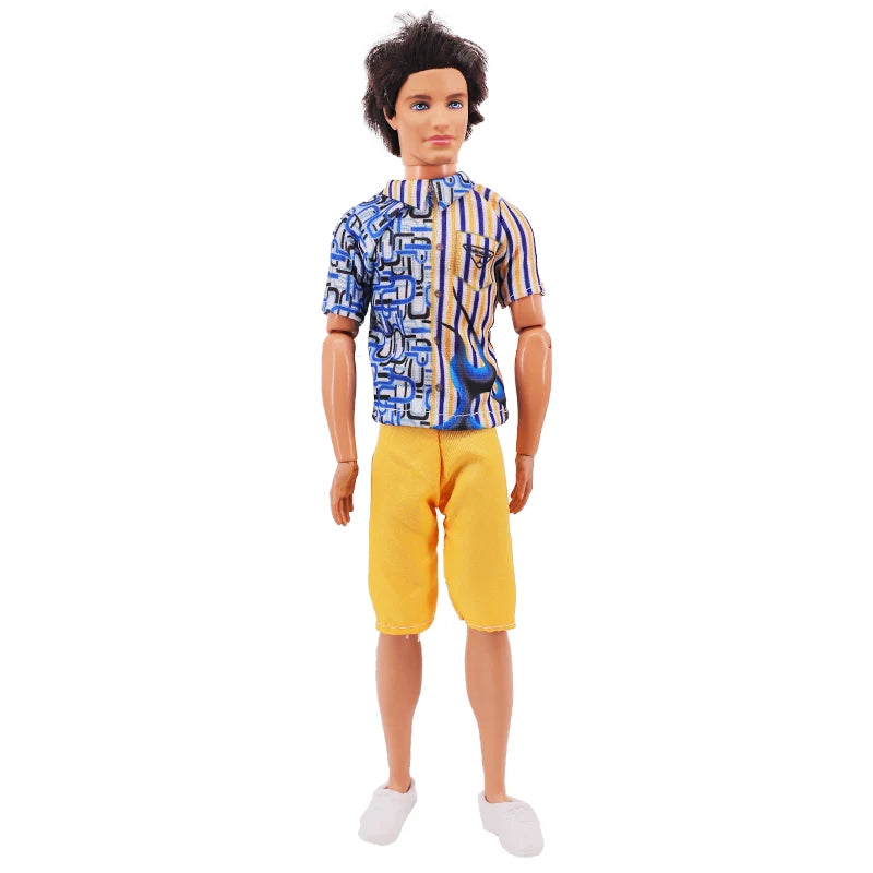 30cm Ken Doll Clothes – Pop Suit Top & Pants Outfit for Boys, Holiday Gift Doll Accessories