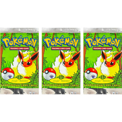 Pokémon Booster Packs Base Fossil Jungle - 11 Cards Per Pack & 36 Pack Booster Box Proxy Game Cards Collection