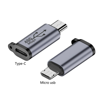 Multi Connector Adapter - Type C Female to Mini USB, Micro USB & iOS Conversion Adapter for Universal Device Compatibility