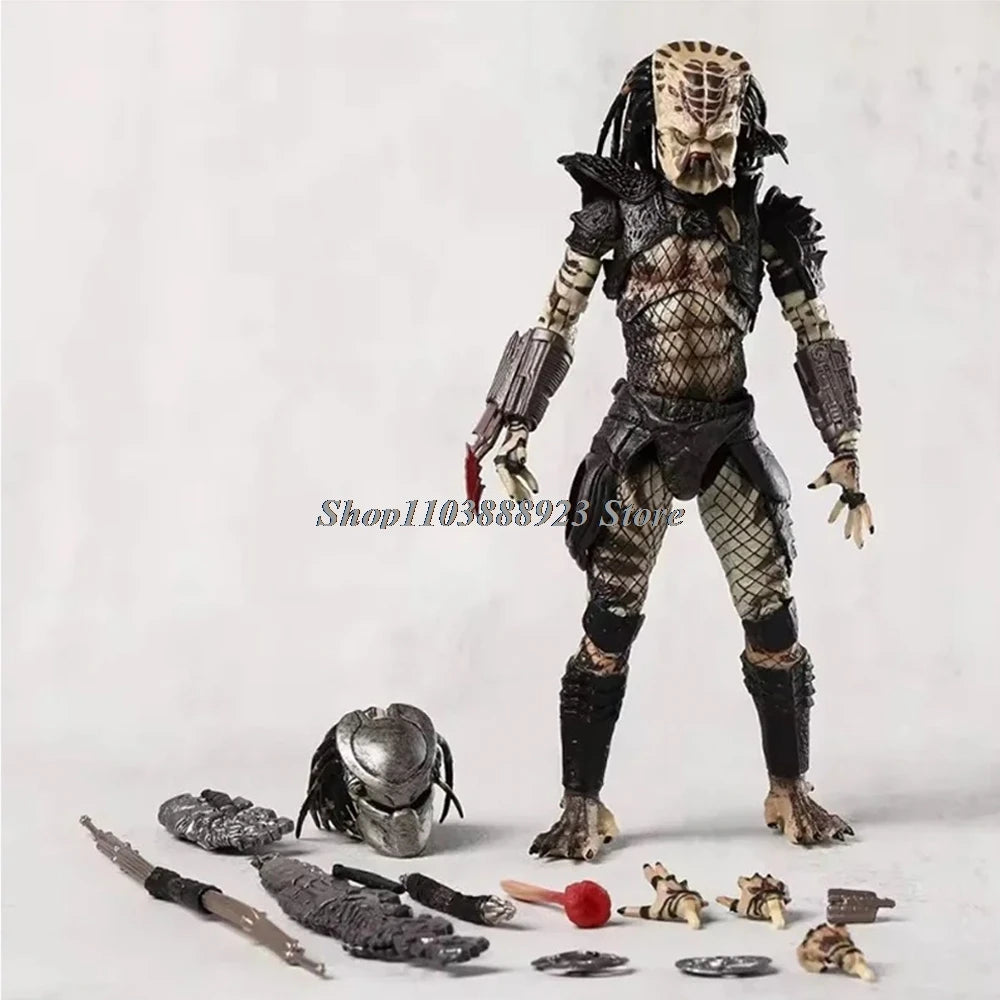 NECA Predator Ultimate Action Figure – Shaman, Elder, Armored & Jungle Hunter Snake Vision Alien Collectible Model Toy Gift