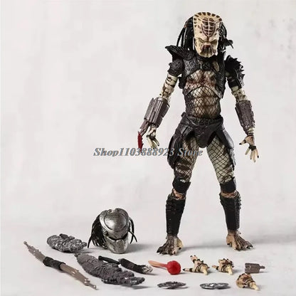 NECA Predator Ultimate Action Figure – Shaman, Elder, Armored & Jungle Hunter Snake Vision Alien Collectible Model Toy Gift