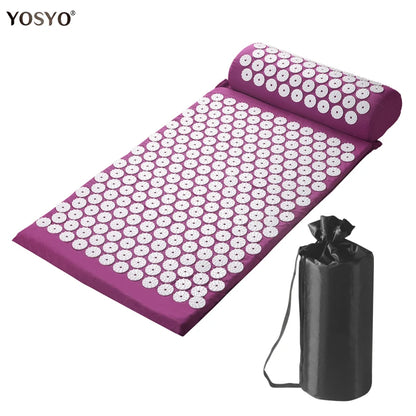Yoga Massage Pads – Large Touchpoints for Neck, Back & Foot Relief, Household Massage Pillows in Purple