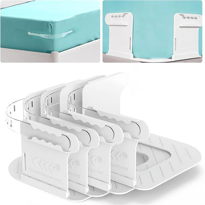 4pcs Heavy Duty Bedsheet Corner Tightener Clips – Durable Bed Sheet Grippers for Secure Fit & Protection