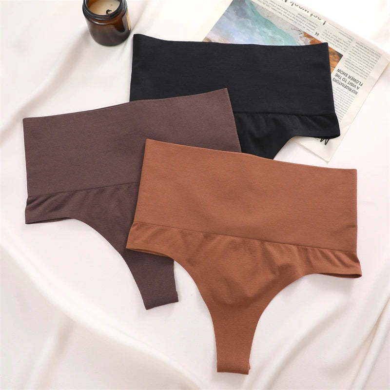 FINETOO High Waist Butt Lifter Thong Panties – Sexy Tummy Control, Belly Shaping Cincher, Slimming Shapewear for Women