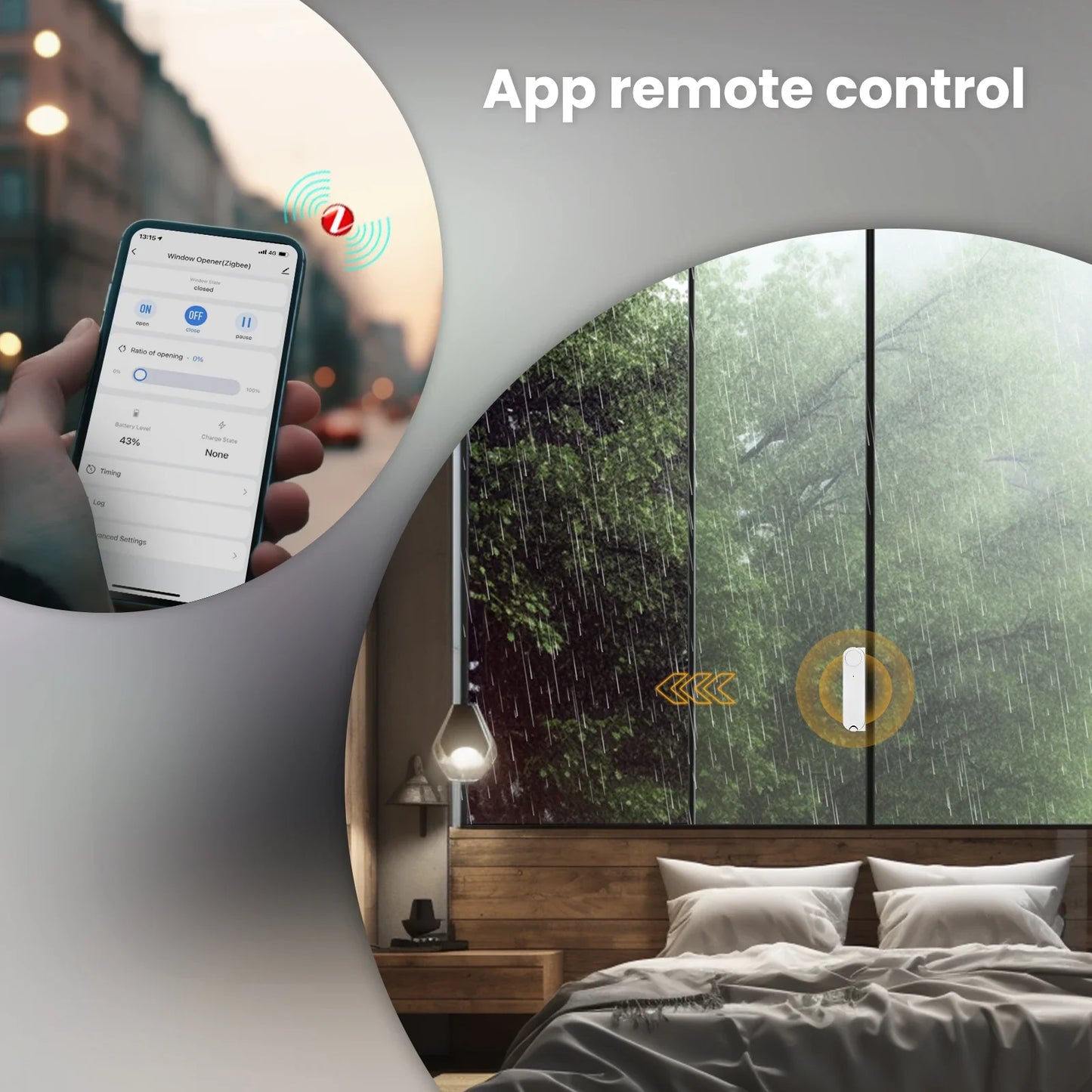 MOES Tuya ZigBee Smart Sliding Window Pusher – Automatic Opener & Closer, Solar Charging, App Remote Control, Alexa/Google Home Compatible