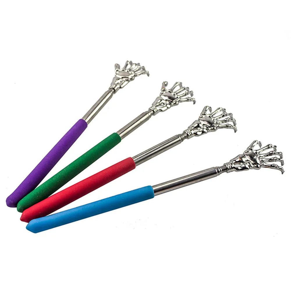 Telescopic Stainless Steel Back Scratcher - Extendable Scratching Massager for Happy and Healthy Living