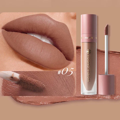DUNUF Matte Velvet Lipstick - 8 Color Waterproof Plumping Square Tube Lip Gloss Makeup