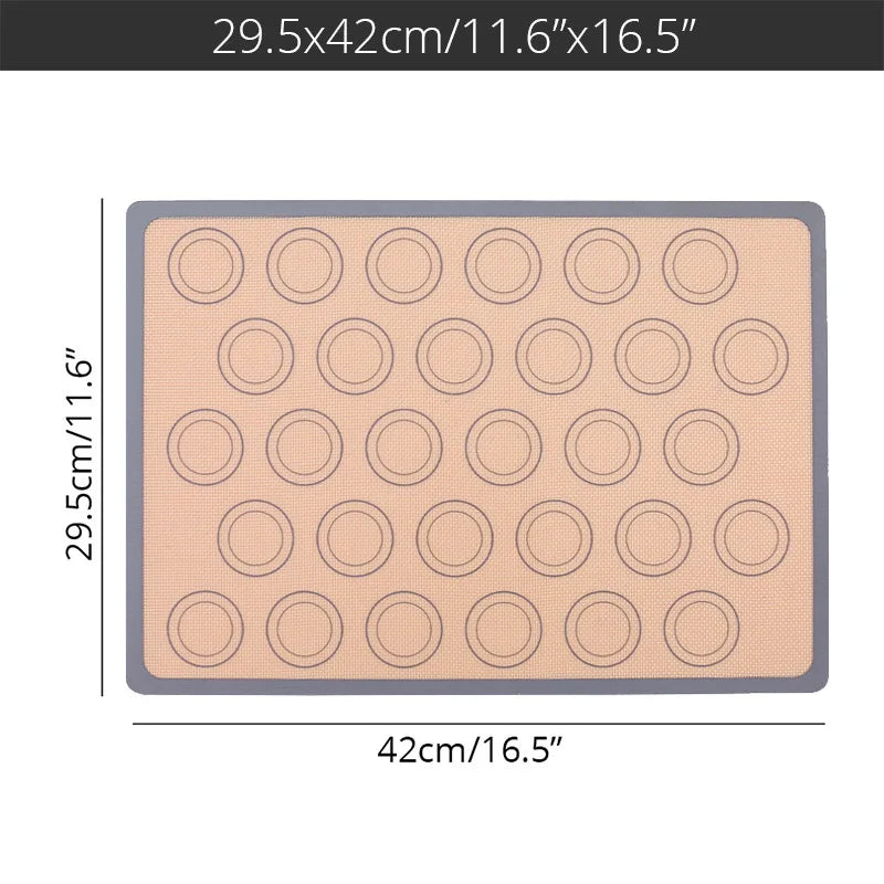 Silicone Macaron Baking Mat - Nonstick, Professional Grade for Pastry, Cookie, and Macaroon Making