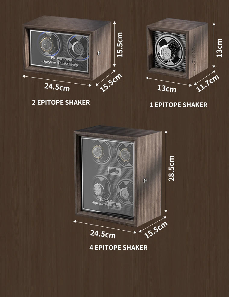 IBBETON Luxury Wood Watch Winder – 1 Slot High-End Automatic Watch Box with Mabuchi Motor & Storage Cabinet