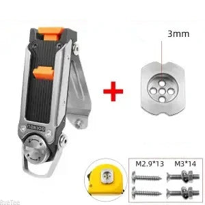 Quick-Hang Tool Buckle with Bits Hook - Narrow Tape Measure & Electric Drill Holder for Electricians
