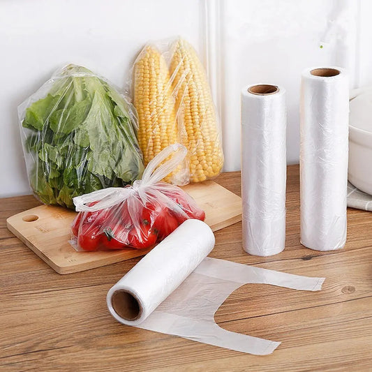 100PCS Food Grade Vest-Type Storage Bags – Thickened Breakpoint Design for Refrigeration | Disposable & Rollable | 3 Sizes