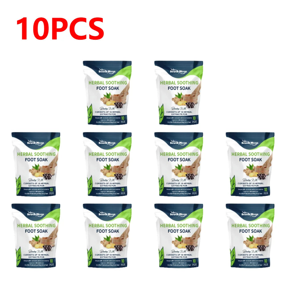 1-10 Bags Foot Bath Gel – Natural Herbal Foot Soak Beads for Detox, Dehumidification, Fatigue Relief & Leg Vein Repair