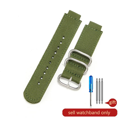 16mm Premium Nylon Canvas Watch Strap for Casio DW-5600 DW-5610 GW-B5600 - Convex Interface Replacement Wristband