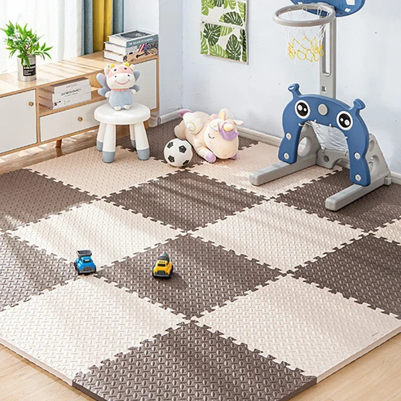 Pink Interlocking Foam Play Mat – Puzzle Floor Tiles for Baby Crawling, Exercise & Safe Play Area, 8/16Pcs Soft Non-Slip Kids Carpet
