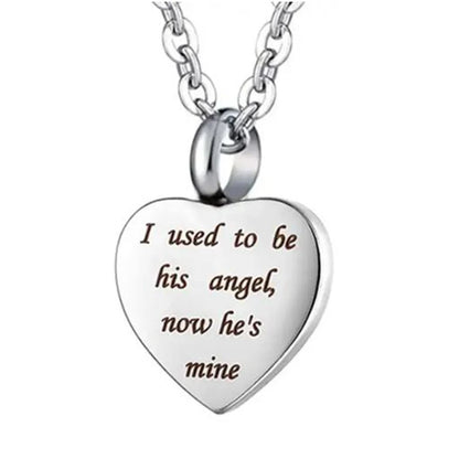 Custom Stainless Steel Heart Cremation Urn Necklace – Memorial Ash Keepsake Pendant with Funnel Fill Kit
