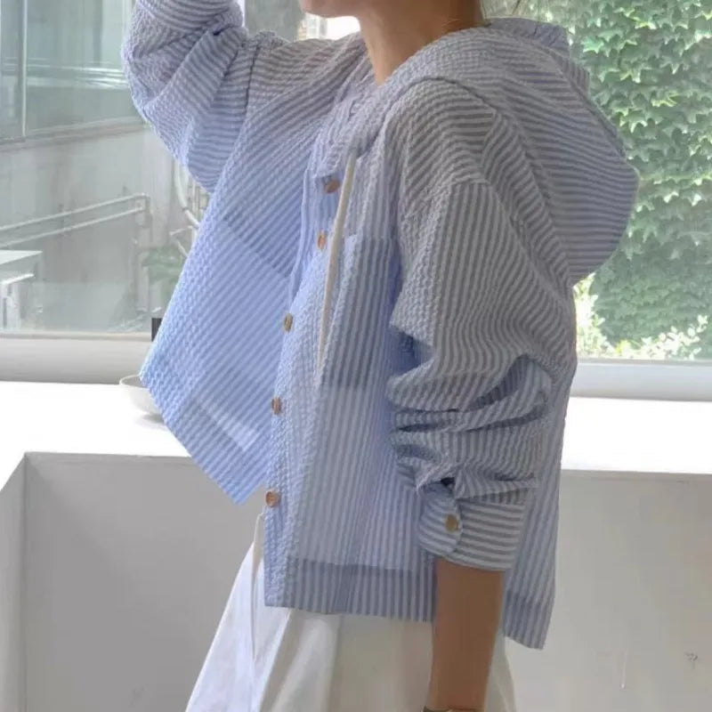 Women’s Summer Long-Sleeve Shirt - Casual Lightweight Sunshade Top for Everyday Wear