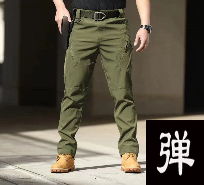Men's Spring & Autumn Cargo Pants — Elastic Outdoor Trousers for Hiking, Trekking, Camping, Running & Cycling