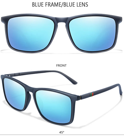 Luxury Square Vintage Polarized Sunglasses for Men & Women – UV400 Cycling, Driving, Fishing Eyewear