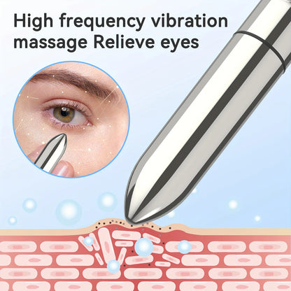 Mini Vibrating Massager — Portable Facial & Eye Massager, Relieves Tension, Promotes Lotion Absorption, Lipstick-Sized