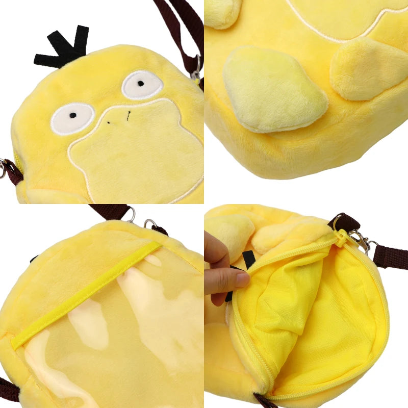 New Pokémon Plush Bag — Pikachu, Mimikyu, Gengar, Lucario, Rowlet, Eevee, Snorlax Soft Stuffed Toy Shoulder Backpack