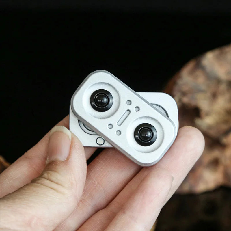 Owl Push Slider Fidget Toy - Metal EDC Haptic Stress Relief & Sensory Desk Toy