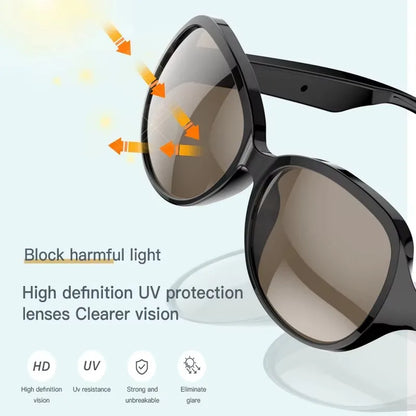 Smart Bluetooth V5.3 Sunglasses – HIFI Audio Glasses with Call Function, UV Protection, Anti-Touch Tech for Outdoor Sports Men & Women