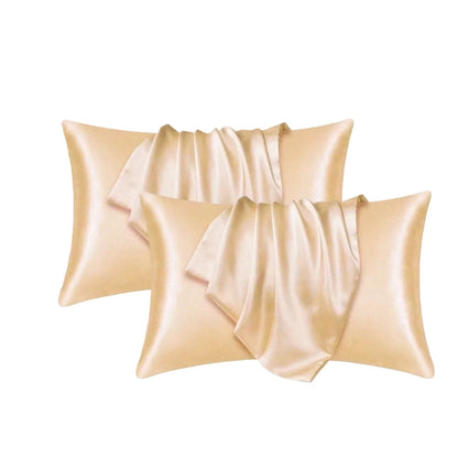 Silk Satin Pillowcase — Hair & Beauty Friendly Pillow Cover, Comfortable Home Decor for Standard/Queen, 1PC