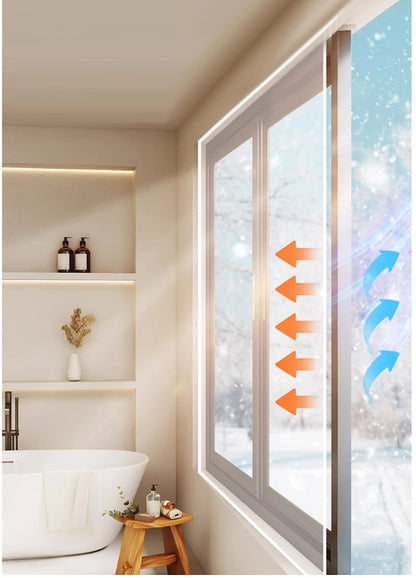 Winter Insulated Window Curtains – Thick Transparent Plastic, Windproof & Cold-Proof Sealing Screens