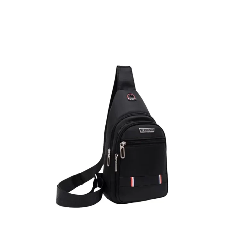 Men's CrossBorder Small Chest Shoulder Bag - Fashionable Polyester Travel Companion for Trendy Outdoor Leisure