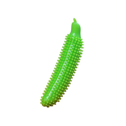 Cucumber-Shaped Dog Chew Toy - Bite-Resistant TPE Molar Stick for Teeth Cleaning & Grinding