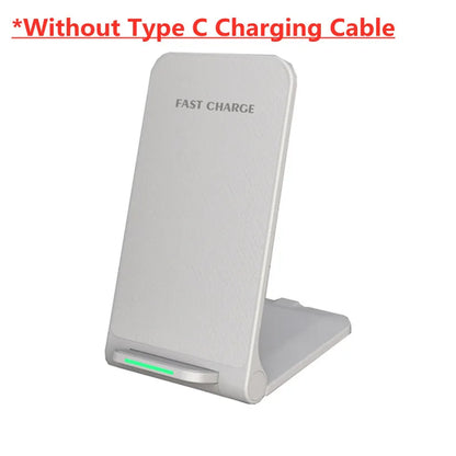 Fast Wireless Charging Stand - Compatible with iPhone 17/15/14/13/12/11 Pro & Samsung Galaxy Devices