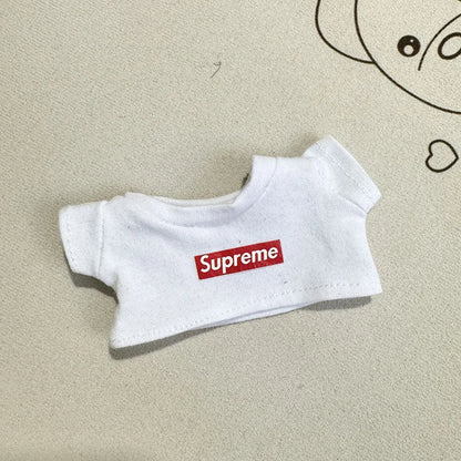 17cm Lovely Labubu Doll Clothes - First & Second Generation Supreme Clothing Set, Multi-Color Outfits