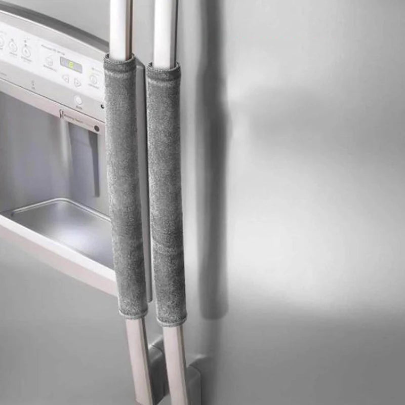 2PCS Refrigerator Door Handle Covers – Anti-Skid Fridge & Oven Protectors, Fingerprint-Resistant Kitchen Decor Gloves