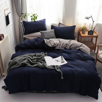 New Design Dark Green Bedding Set - Duvet Cover, Bed Sheet & Pillowcase, King/Queen/Full/Single Size (Excluding Filler), 3/4pcs