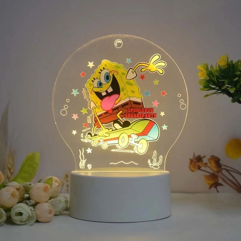 SpongeBob & Patrick Star 3D Night Light — Cartoon Animation Creative Decorative Lamp for Children’s Room