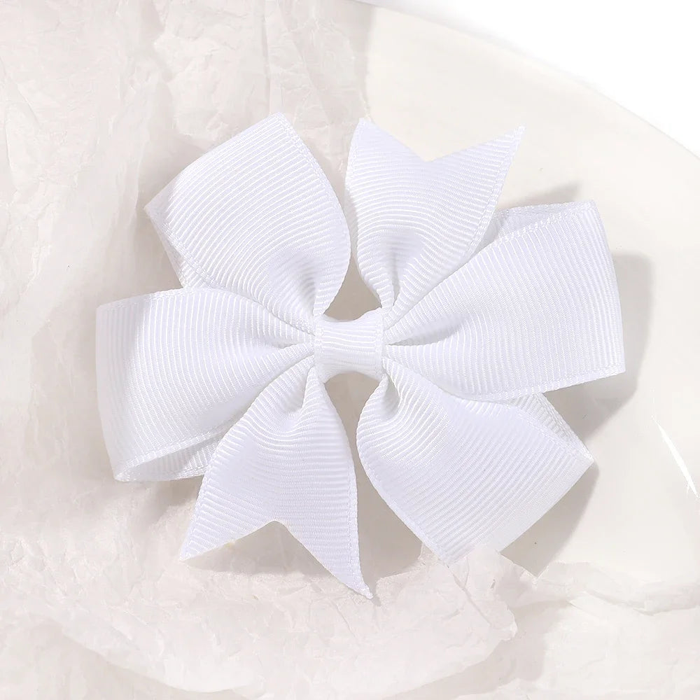 20/40PCS Sweet Candy Color Bow Hair Clip Set – Cute Ribbon Hairpins for Baby Girls & Kids Hair Accessories Gift