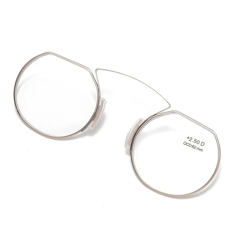 Clip-On Nose Reading Glasses – Anti-Blue Light Presbyopic Eyewear for Men & Women, 1.5 Magnification