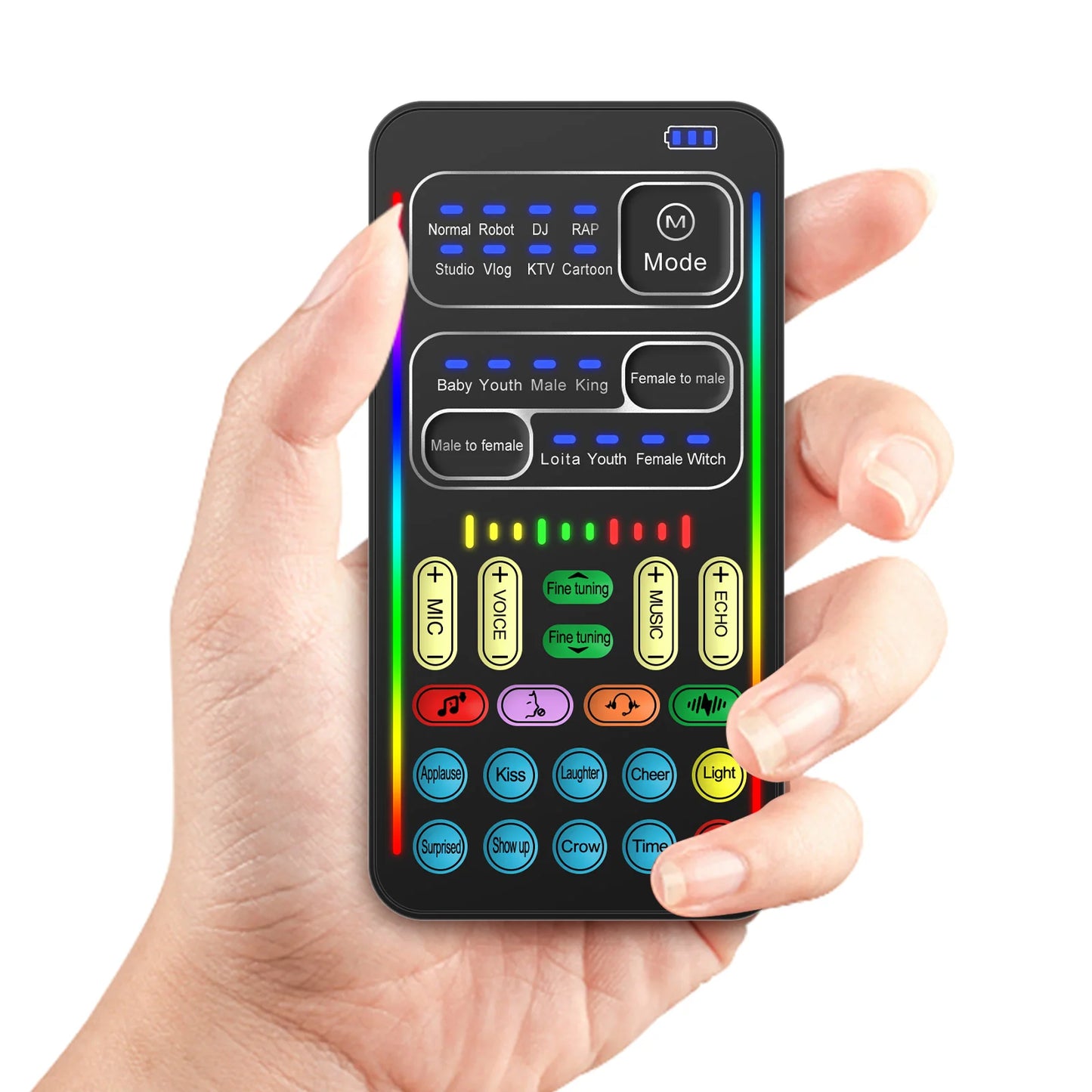 New i9 Portable Handheld Voice Changer – Mini Sound Card with 8 Multi-Functional Sound Effects