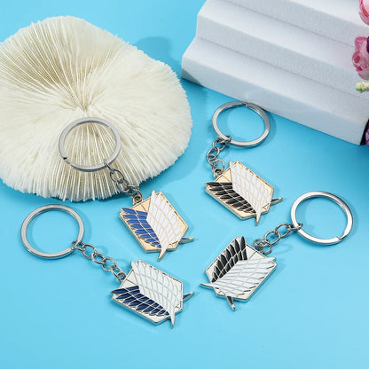 Attack on Titan Enamel Keychain - Anime Metal Pendant Badge Charm for Men & Women, Fan Gift Accessory